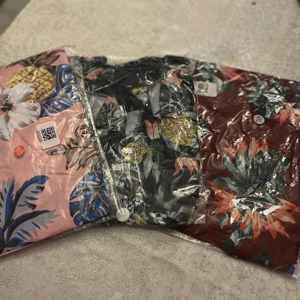 Floral Print Shirts - Set of Three